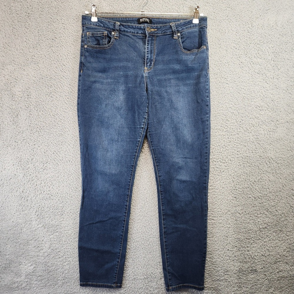 Buffalo David Bitton‎ Jeans Womens 12/32 (Fits 33x28) Dark Wash Tapered Mid Rise